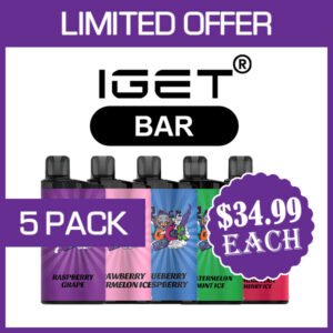 IGET BAR – 3500 PUFFS  – 5 PACK