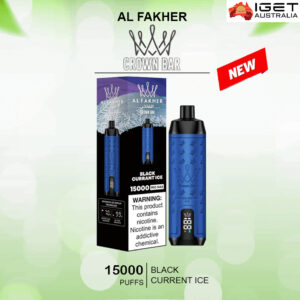ALFAKHER CROWN BAR - BLACK CURRENT ICE - 15000 PUFFS
