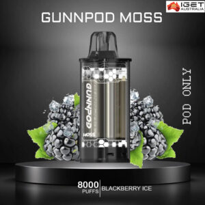 GUNNPOD MOSS - BLACKBERRY ICE- 8000 PUFFS - POD ONLY