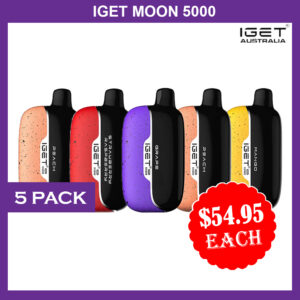 IGET MOON 5000 PUFFS - 5 PACK