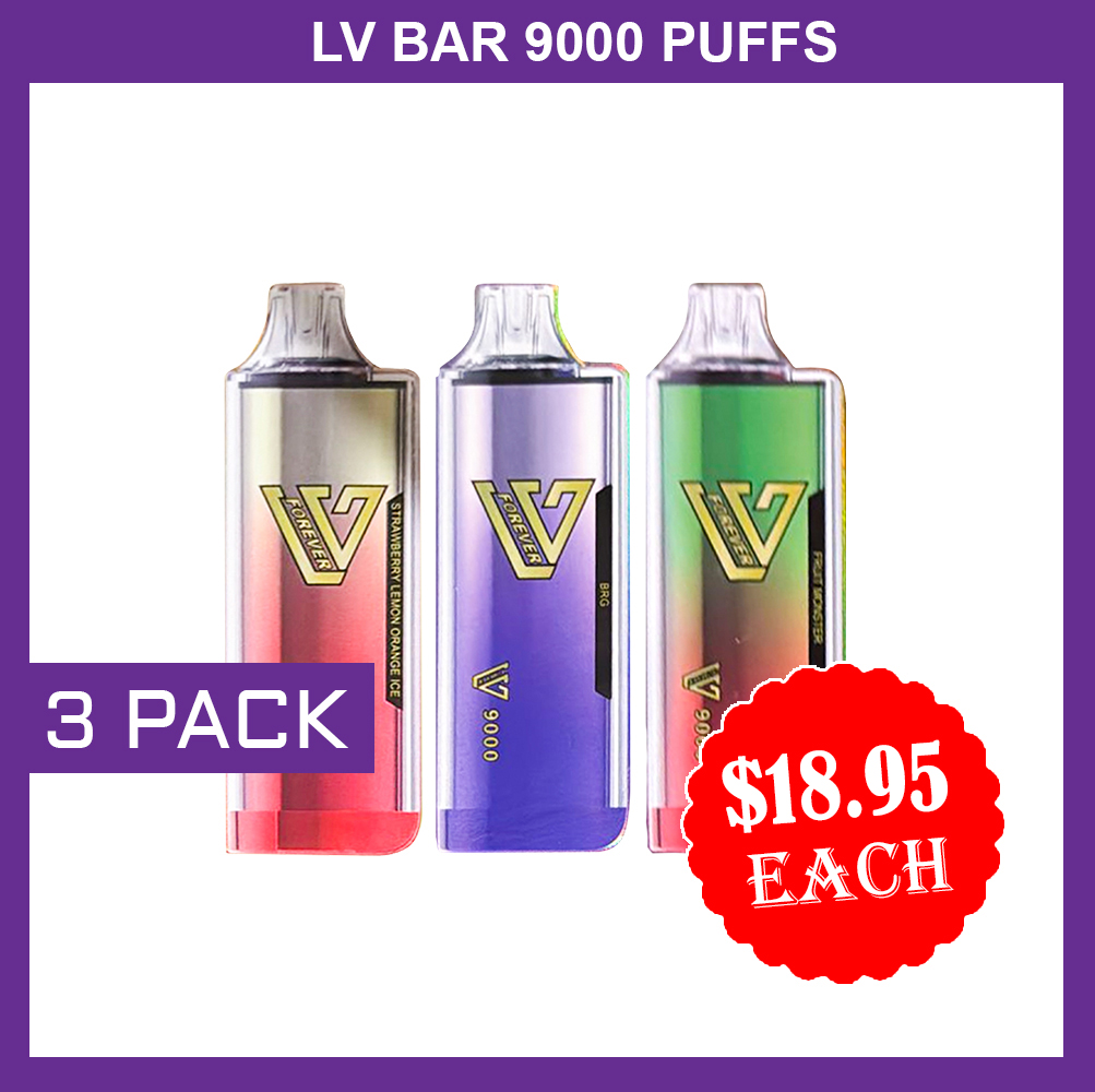 LV BAR - 9000 PUFFS - 3 PACK