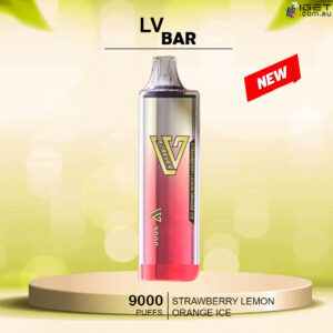 LV BAR - STRAWBERRY LEMON ORANGE ICE - 9000 PUFFS
