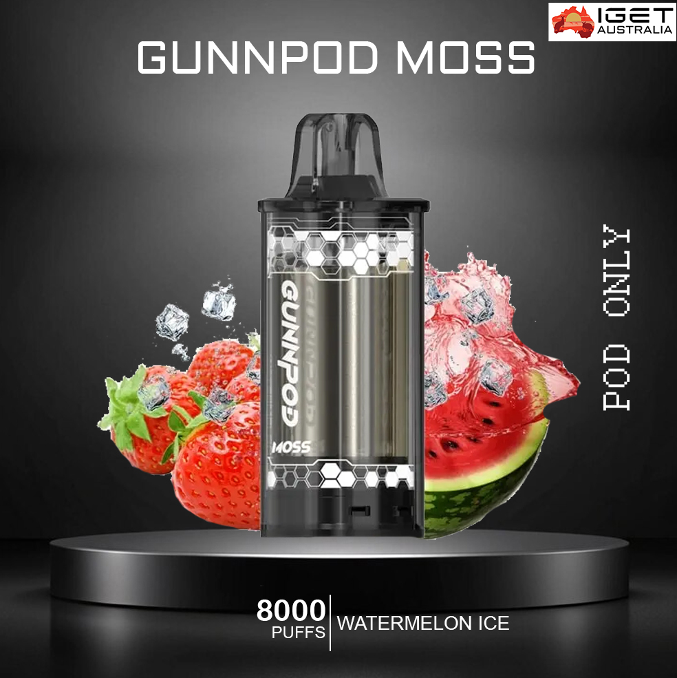 GUNNPOD MOSS - WATERMELON ICE - 8000 PUFFS - POD ONLY