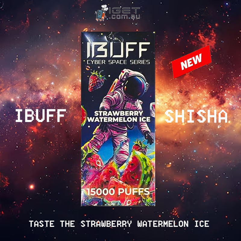 IBUFF SHISHA - STRAWBERRY WATERMELON ICE - 15000 PUFFS