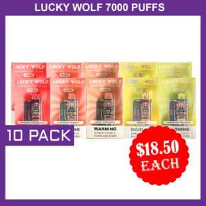 LUCKY WOLF 7000 PUFFS - 10 PACK