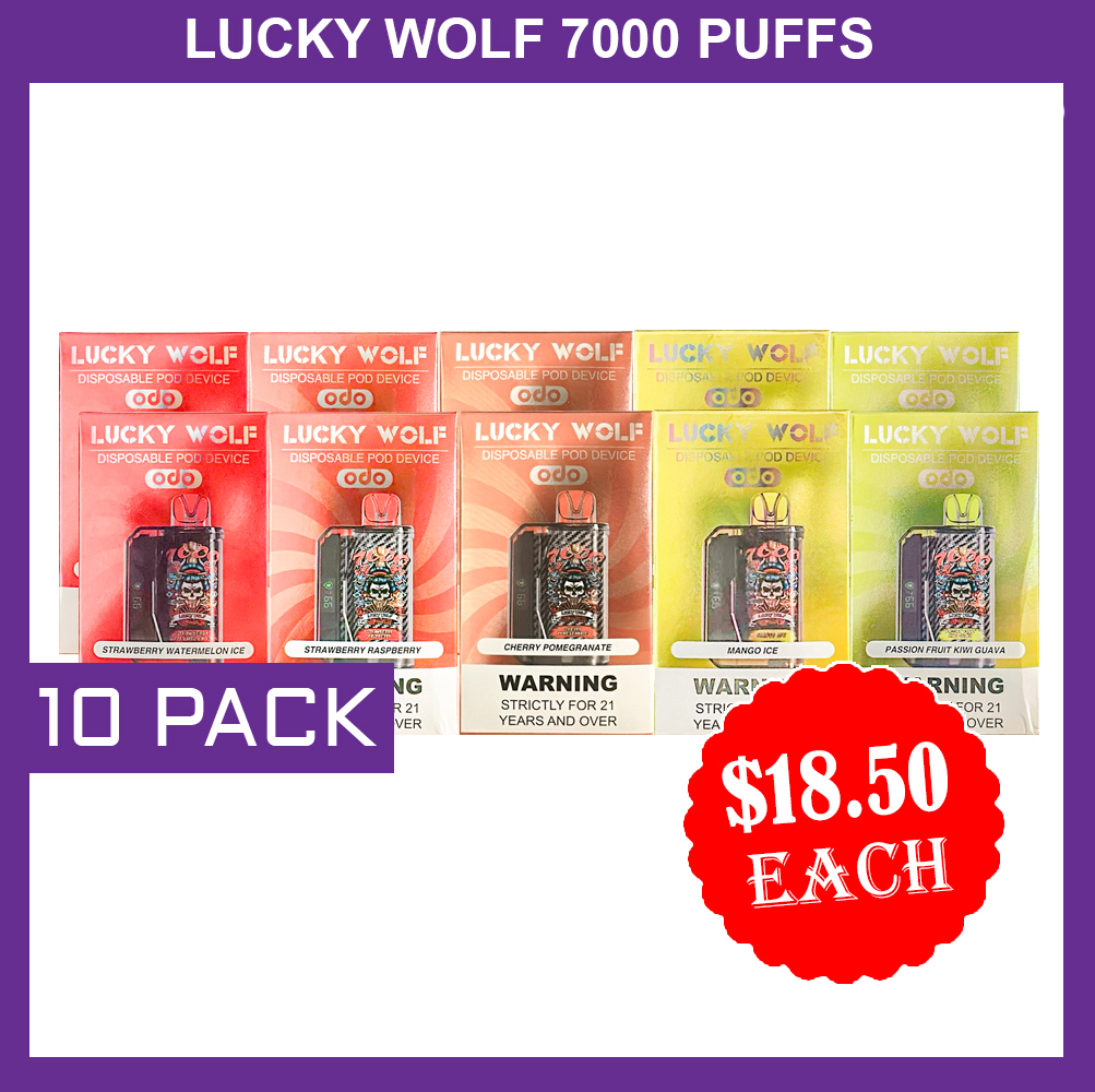 LUCKY WOLF 7000 PUFFS - 10 PACK