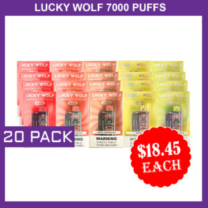 LUCKY WOLF 7000 PUFFS - 20 PACK