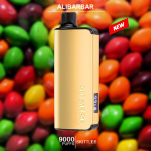 **ALIBARBAR INGOT - Skittles - 9000 Puffs** A playful burst of fruity sweetness, **Skittles** from ALIBARBAR INGOT captures the iconic candy sensation in every puff. Vibrant notes of tangy citrus, juicy berries, and a subtle tropical twist blend together, creating a rainbow of flavors that dance on your taste buds. Each inhale is smooth and sugary, while the exhale leaves a lingering, mouthwatering sweetness, just like a handful of your favorite colorful treats. Ideal for those who love a fun, candy-inspired vape with a satisfying, long-lasting finish.
