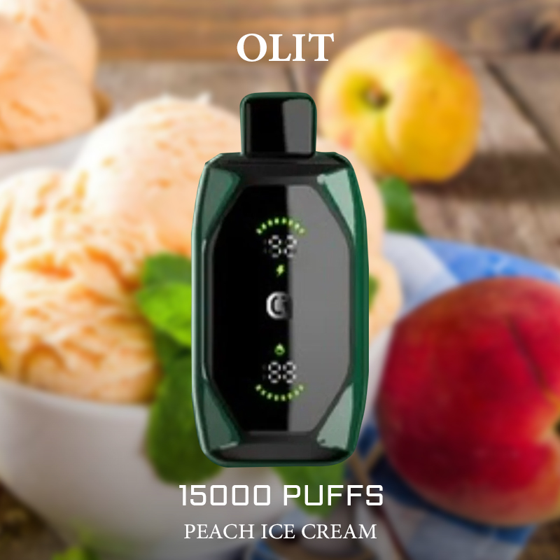 OLIT PEACH ICE CREAM - 15000 PUFFS