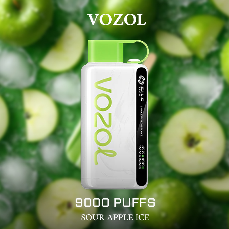 VOZOL SOUR APPLE ICE - 9000 PUFFS