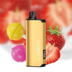 ALIBARBAR INGOT STRAWBERRY LOLLIPOP - 9000 PUFFS